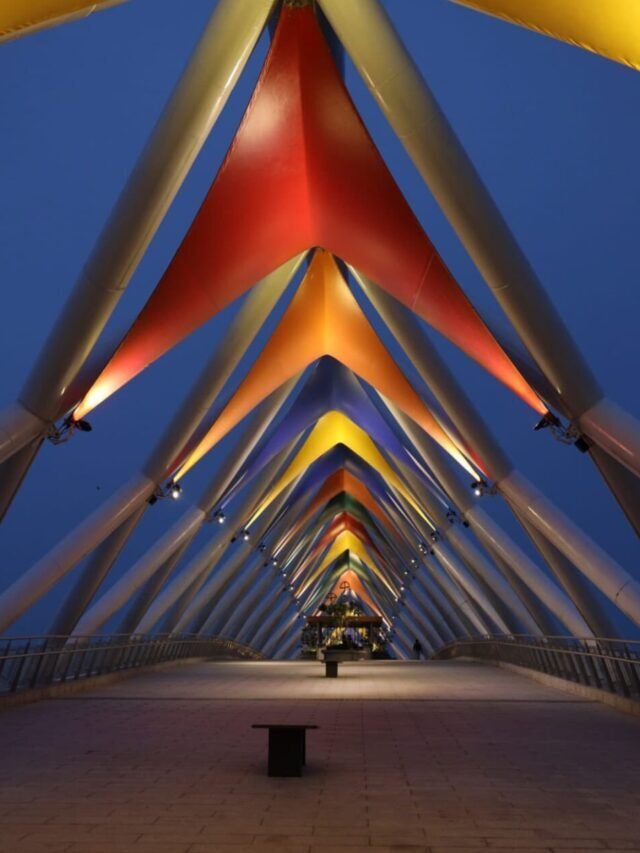 PM Narendra Modi inaugurates the Atal Bridge on the Sabarmati River