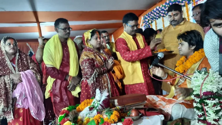 श्रीमद्भागवत महापुराण सप्तम दिवस में विश्व शांति के लिए श्रद्धापूर्वक हवण तथा सुदामा चरित्र का वर्णन