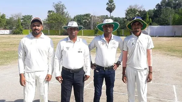 title Randhir Verma Cricket Tournament Umpires Sachin & Ashutosh with Captains