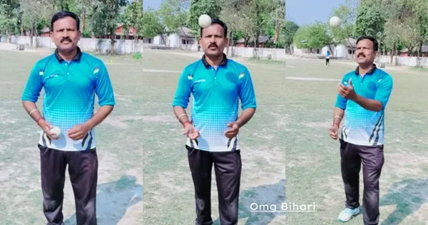title Muzaffarpur Cricket League समीर सम्राट की शानदार गेंदबाजी