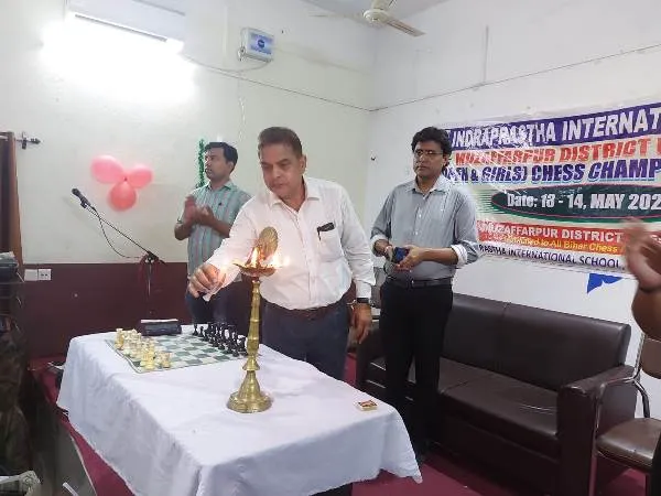 title Muzaffarpur Chess Championship "इन्द्रप्रस्थ इंटरनेशनल स्कूल कप " जिला स्तरीय शतरंज चैम्पियनशिप 2023 शूरू