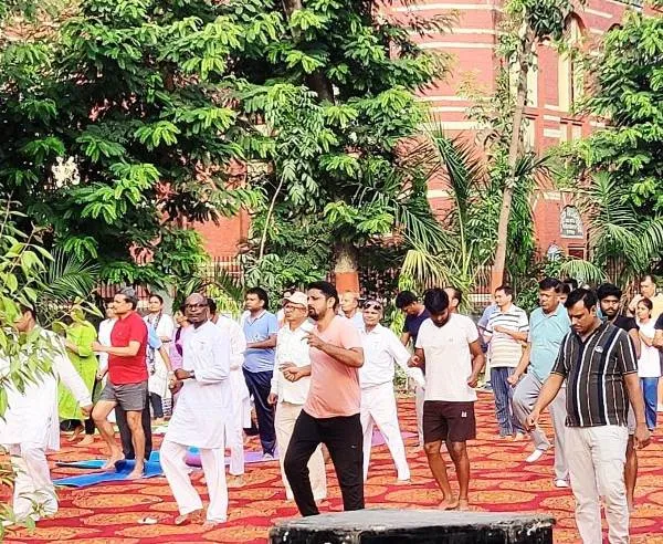title International Yoga Day Yoga Day in LS College Muzaffarpur