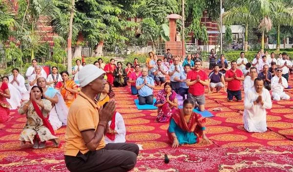 title International Yoga Day Yoga Day in LS College Muzaffarpur