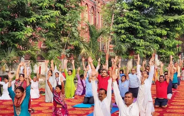 title International Yoga Day Yoga Day in LS College Muzaffarpur