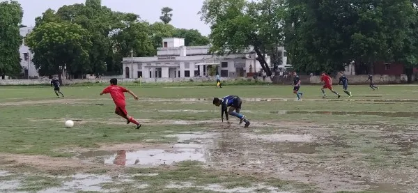 title Moinul Haque Football Cup Wet football Ground after rain