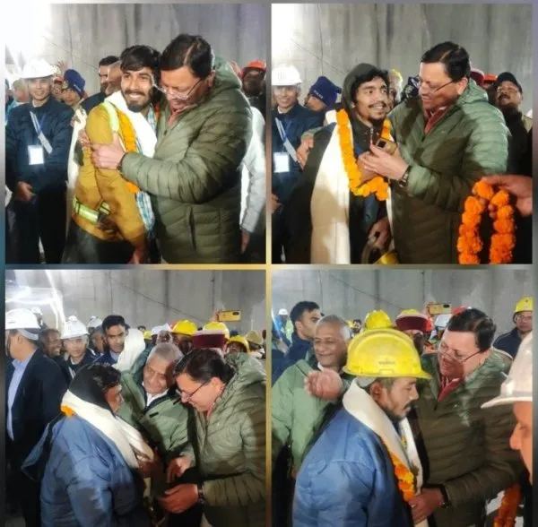 title Uttrakhand Tunnel News Uttrakhand Tunnel News उत्तरकाशी सुरंग में 400 घंटे की कड़ी मशक्कत के बाद फंसे हुए श्रमिकों को बचाया गया.