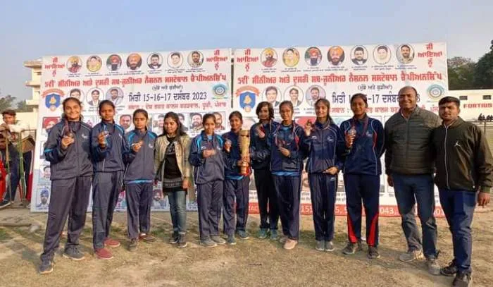 title National Cestoball Championship Sub Jr. National Cestoball Championship बिहार को बालिका वर्ग में कांस्य पदक