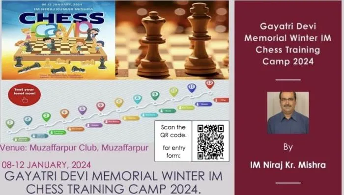 title Chess Training & Competition Chess Training Camp & Competition मुजफ्फरपुर जिला शतरंज संघ और गायत्री देवी मेमोरियल ट्रस्ट के संयुक्त तत्वाधान में