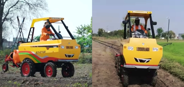 title Biketor Biketor - मोटरसाइकिल द्वारा 1 लीटर में 40 किलोमीटर चलने वाला Mini Tractor