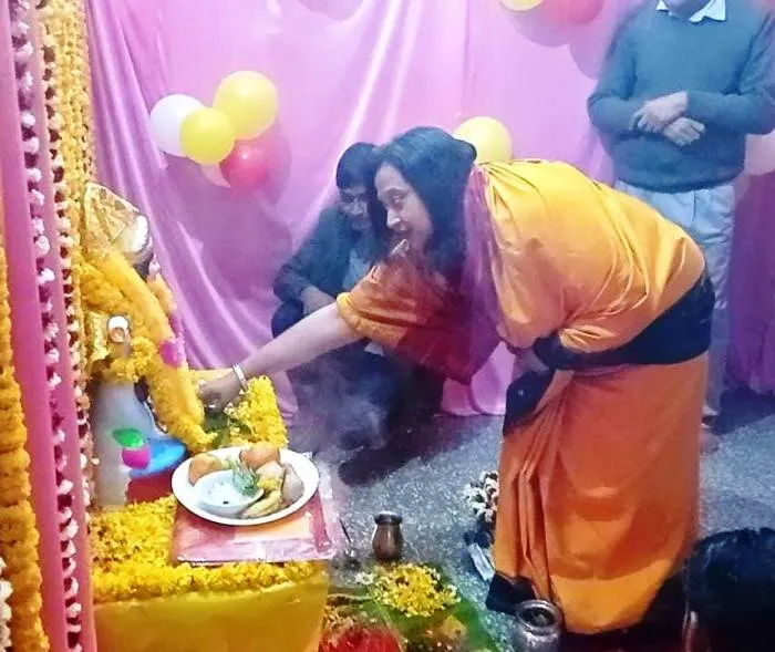 title Chetan Sadhan Institute : सरस्वती पूजा श्रद्धा और उत्साह के साथ मनाई गई
