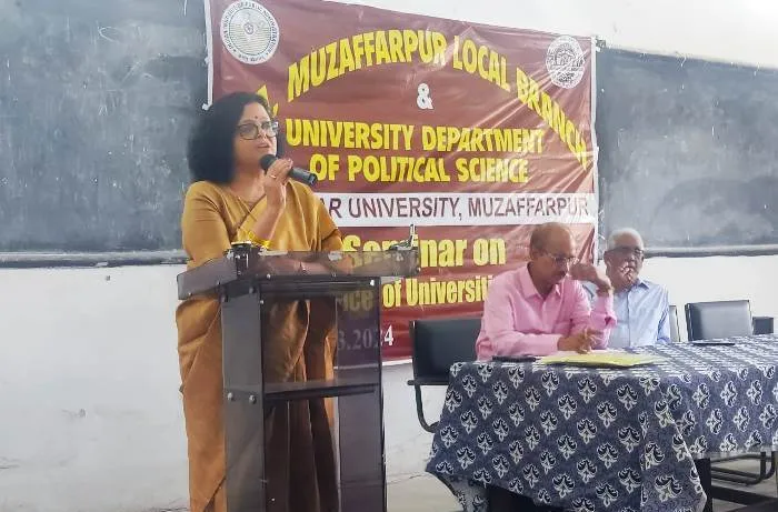  विभाग अध्यक्ष प्रोफेसर नीलम कुमारी:BRABU राजनीति विज्ञान विभाग में Bihar University के गवर्नेंस विषय पर संगोष्ठी का आयोजन