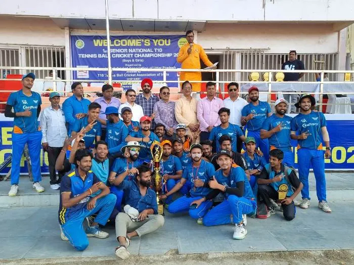 title National Tennis Ball Cricket National Tennis Ball Cricket में बिहार पुरुष टीम विजेता बनी