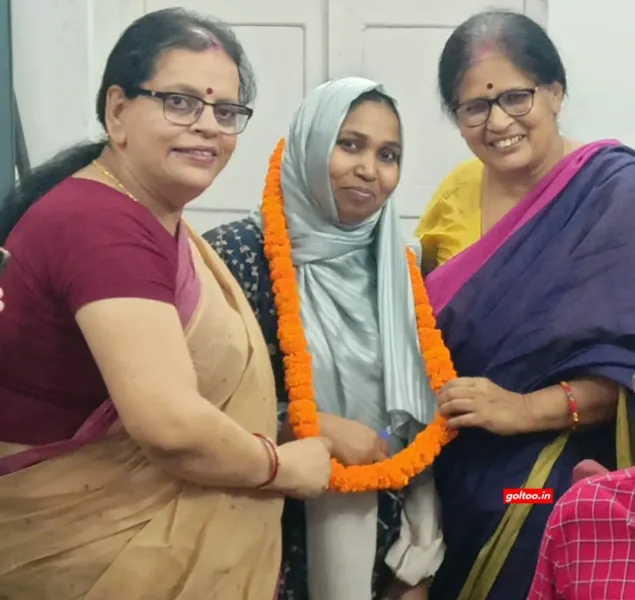 RDS College भूगोल विभाग अध्यक्ष डॉ आयशा जमाल के साथ प्राचार्य और अडॉ नीलिमा झा