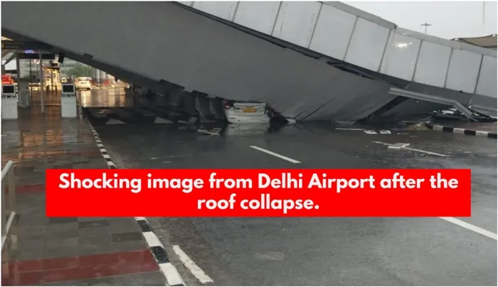 title Delhi Airport Delhi Airport T1 Roof Collapsed एक व्यक्ति की दुखद मौत