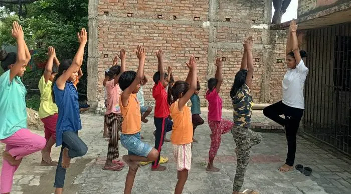 title International Yoga Day International Yoga Day पर RDS College