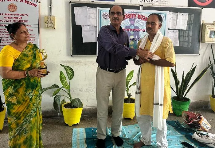 title Bihar University B.R.A. Bihar University वनस्पति विज्ञान विभाग में योग वर्कशॉप का समापन समारोह