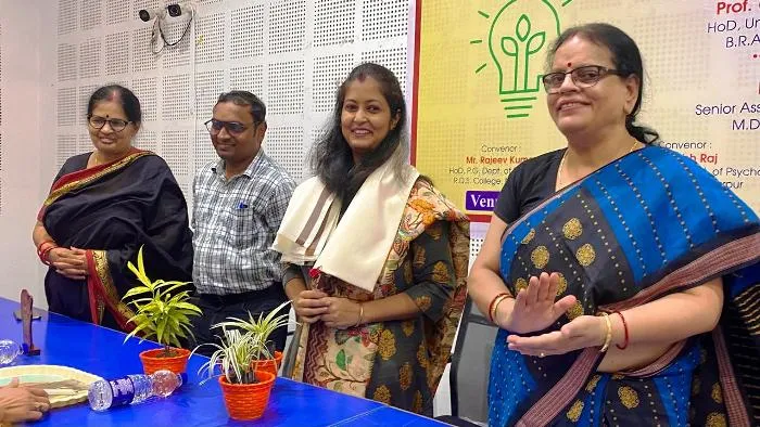 Guest Dr Debasruti Ghosh with Principal Prof Anita Singh, DR Neelima Jha,Dr Rajesh Kumar