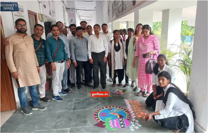 SKJ Law College एसकेजे लॉ कॉलेज में रंगोली प्रतियोगिता का आयोजन