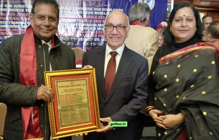 title SKJ Law College SKJ Law College के निदेशक प्रोफेसर जयंत कुमार को बकिंघम पैलेस, जेम्स कोर्ट ताज होटल लंदन में "इंटरनेशनल जूरिस्ट्स अवार्ड-2024" से सम्मानित किया गया।