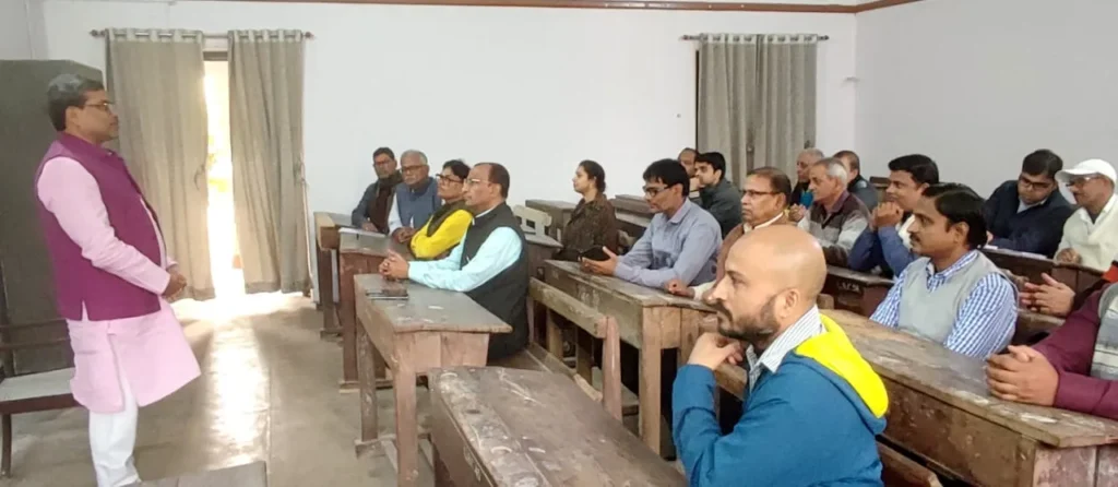 title LS College LS College कर्मचारी चंदेश्वर प्रसाद सिंह के असामयिक निधन पर शोकसभा