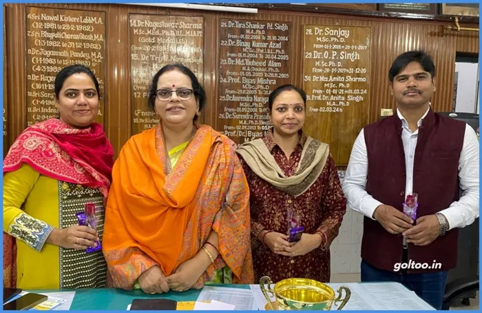 title RDS College Dr Shruti Mishra,Dr Suman Lata & Dr Vivek Mishra with Dr Anita Singh,Principal RDS College