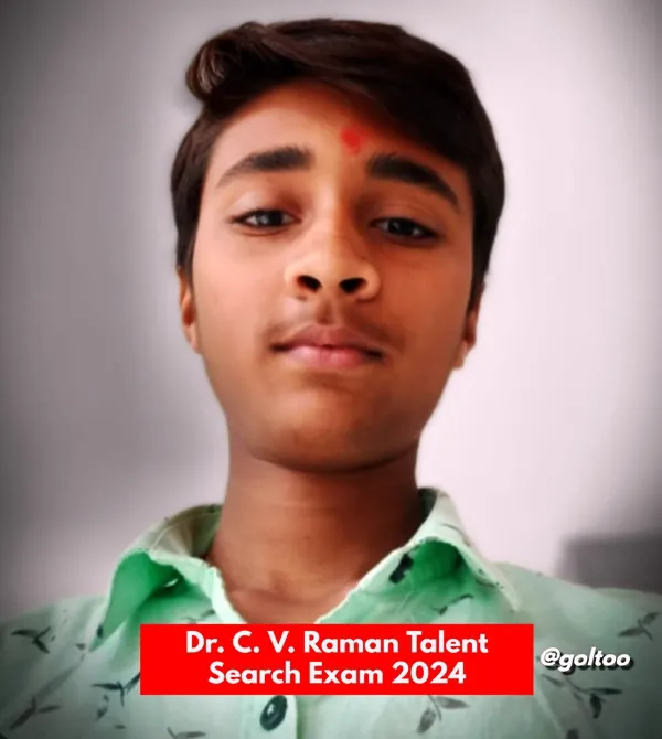 title Dr. C. V. Raman Talent Search Exam Dr. C. V. Raman Talent Search Exam 2024 अभिनव कुमार ने कक्षा 8 में जिला स्तर पर छठा स्थान प्राप्त किया।