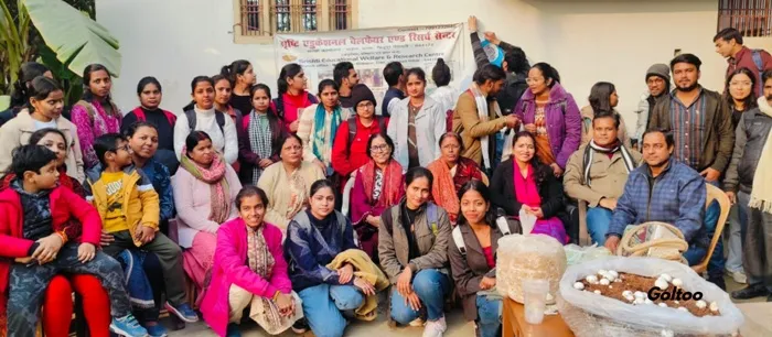 title Bihar University B.R.A. Bihar University वनस्पति विज्ञान विभाग के छात्र-छात्राये मशरूम उत्पादन प्रशिक्षण के लिए वैशाली के लिए रवाना