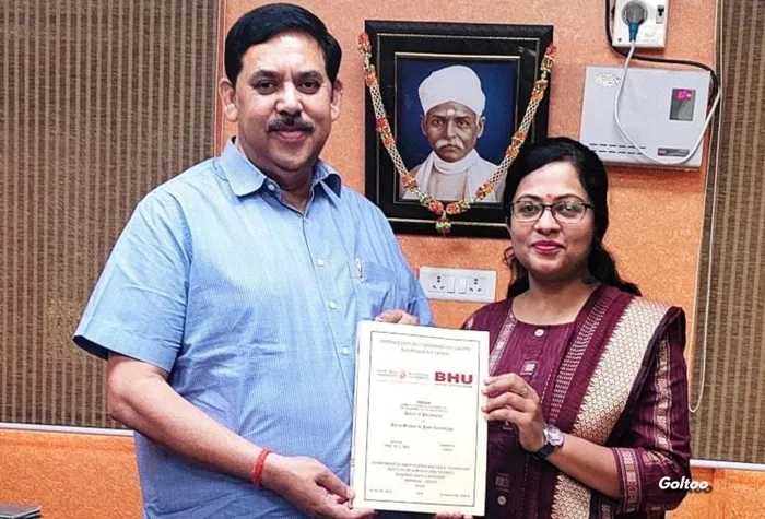 title Bihar University Dr Saloni with Prof Dinesh Chandra Rai,B.R.A. Bihar University के कुलपति
