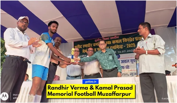title Football Tournament शहीद रणधीर वर्मा व कमल किशोर मेमोरियल Football Tournament Muzaffarpur का शुभारम्भ