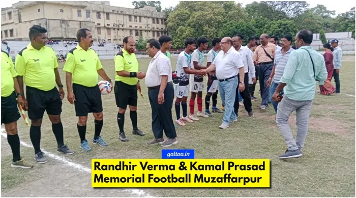 title Football Tournament शहीद रणधीर वर्मा व कमल किशोर मेमोरियल Football Tournament Muzaffarpur का शुभारम्भ