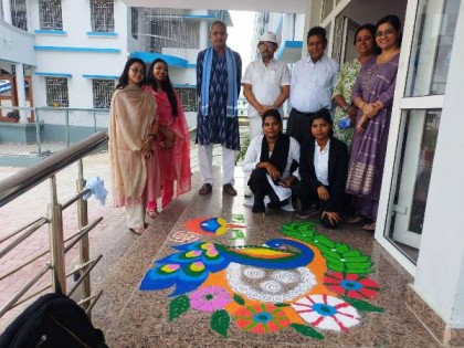 SKJ Law College में रंगोली प्रतियोगिता