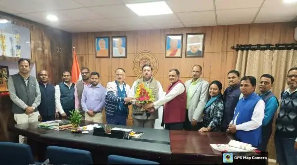 title Bihar University B.R.A. Bihar University में रामेश्वर महाविद्यालय के ‘अक्षरामृत’ न्यूज़ लेटर का कुलपति कार्यालय में लोकार्पण