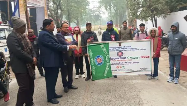 NSS B.R.A. Bihar University की टीम राष्ट्रीय एकीकरण शिविर के लिए जयपुर रवाना