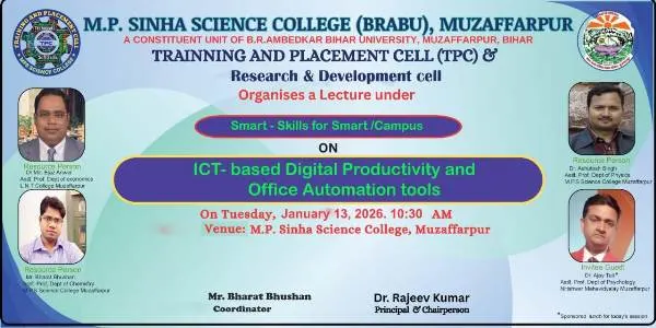 MPS Science CollegeMuzaffarpur में “Smart Skills for Smart Campus” विषय पर कंप्यूटर प्रशिक्षण कार्यक्रम संपन्न