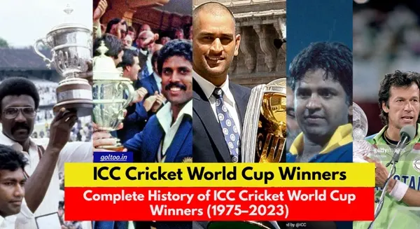 ICC Cricket World Cup Winners List