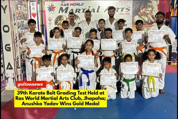 39th Karate Belt Grading Test Held at Ras World Martial Arts Club, Jhapaha; Anushka Yadav Wins Gold Medal