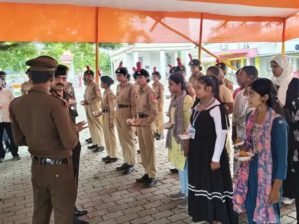title RDS College RDS College की NCC इकाई का ग्रुप कमांडर ब्रिगेडियर संजीव मेहरोत्रा ने किया निरीक्षण
