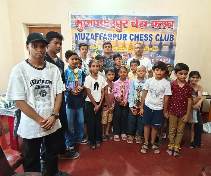 title Muzaffarpur Muzaffarpur जिला स्तरीय सब-जूनियर ओपन चेस टूर्नामेंट 2026 संपन्न
