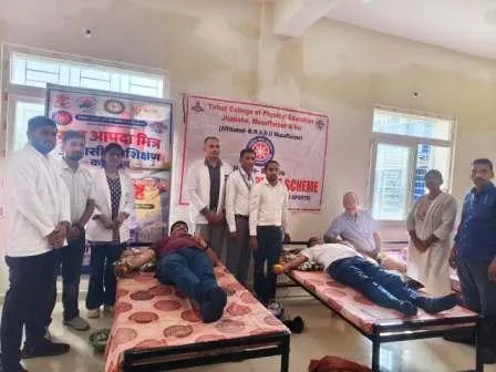 title Muzaffarpur Muzaffarpur के तिरहुत कॉलेज में 33 युवा आपदा मित्रों ने किया रक्तदान